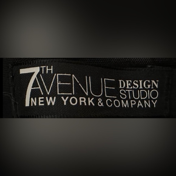 7th Avenue Design Studio New York & Co. Women's Black Double Breasted Raincoat M - Picture 5 of 16
